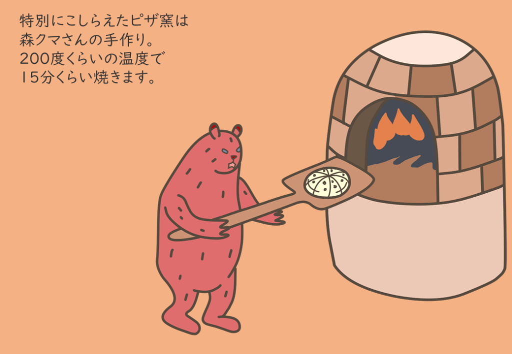 チョコレートチャンクスコーンの生地をピザ釜で焼きます。